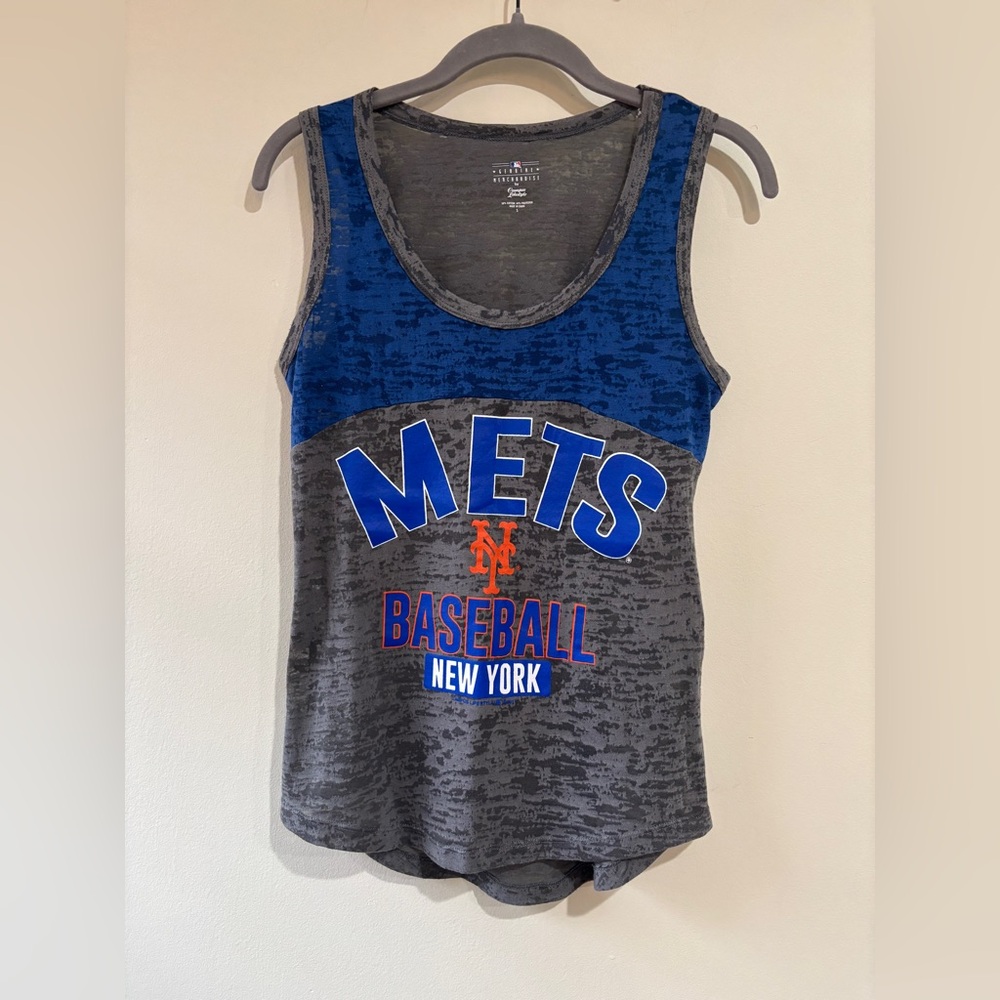 Women's New York Mets Blue and Gray Tank Top